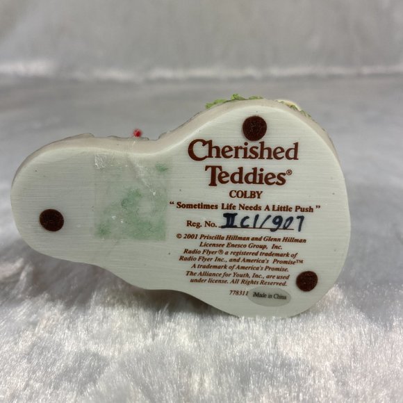 Vintage Cherished Teddies Colby - Sometimes Life Needs A Little Push #778311 - Picture 7 of 7